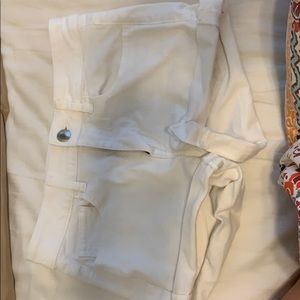 white jean shorts